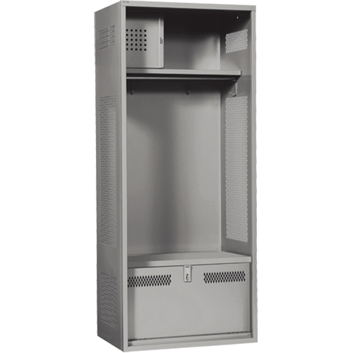 Casier pour &eacute;quipement, Acier, 24" la x 24" p x 72" h, Gris Les Fournitures Industrielles Méga