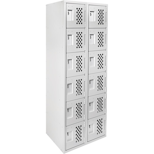 Clean Line Lockerettes, 6 -tier, Bank of 2, 18" x 72" x 12", Steel Les Fournitures Industrielles Méga