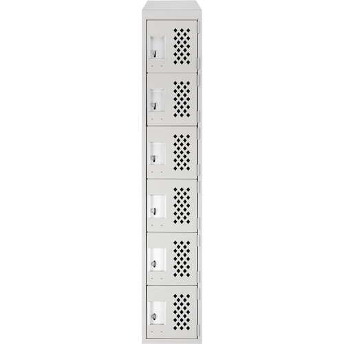Petit casier perfor&eacute; Clean-Line, 6 niveaux, 15" x 72" x 12", Acier Les Fournitures Industrielles Méga