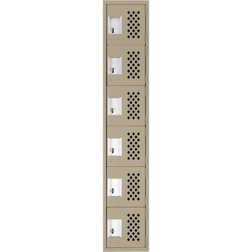 Petit casier perfor&eacute; Clean-Line, 6 niveaux, 15" x 72" x 12", Acier Les Fournitures Industrielles Méga