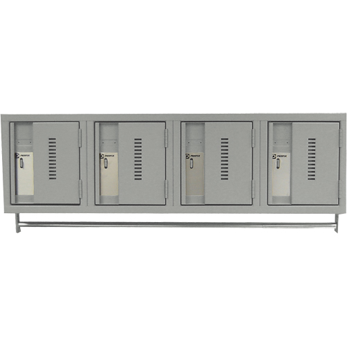 Wall Hung Lockers - Heavy Duty, Bank of 4, 18" x 12" x 12", Steel Les Fournitures Industrielles Méga