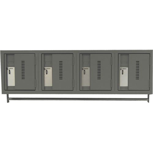 Wall Hung Lockers - Heavy Duty, Bank of 4, 18" x 12" x 12", Steel Les Fournitures Industrielles Méga