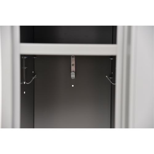 Lockers, 2 -tier, Bank of 3, 36" x 18" x 72", Steel, Grey, Rivet (Assembled) Les Fournitures Industrielles Méga