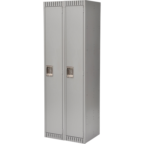 Lockers, Bank of 2, 24" x 18" x 72", Steel, Grey, Knocked Down Les Fournitures Industrielles Méga