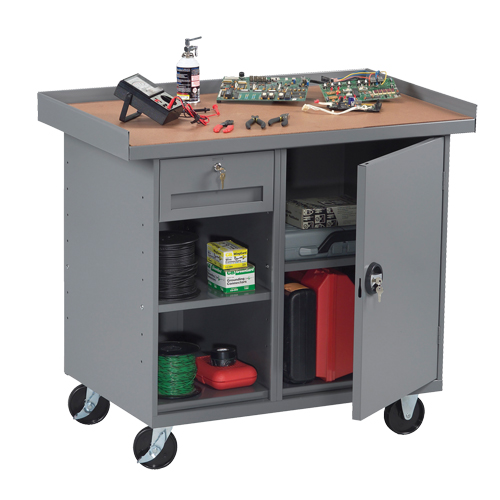 Mobile Workbench Cabinet, Laminate Surface Les Fournitures Industrielles Méga
