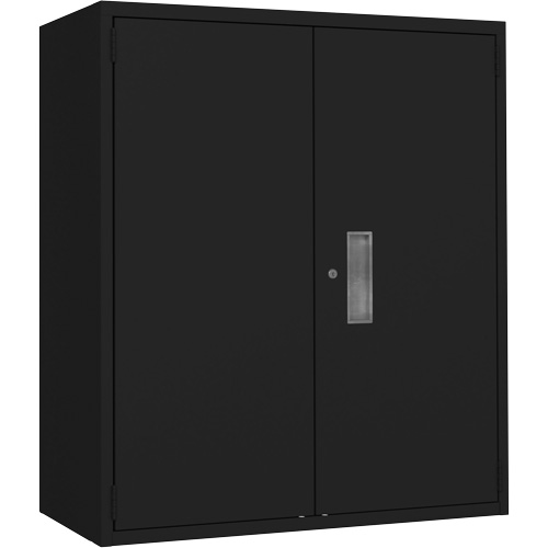 Lo-Boy Storage Cabinet, Steel, 2 Shelves, 42" H x 36" W x 18" D, Black Les Fournitures Industrielles Méga