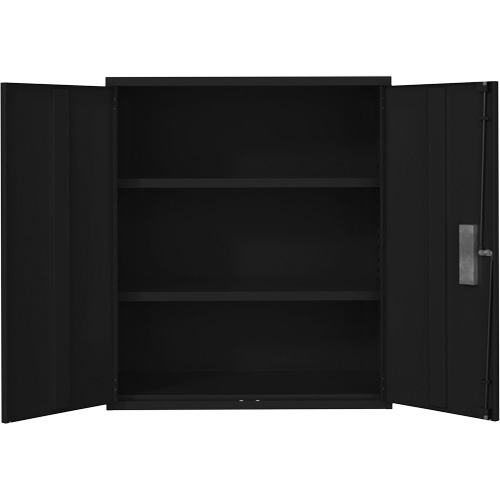 Lo-Boy Storage Cabinet, Steel, 2 Shelves, 42" H x 36" W x 18" D, Black Les Fournitures Industrielles Méga