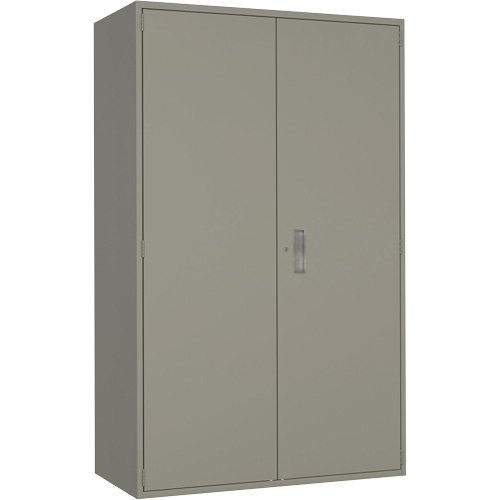 Extra Wide Hi-Boy Storage Cabinet, Steel, 4 Shelves, 72" H x 48" W x 24" D, Grey Les Fournitures Industrielles Méga