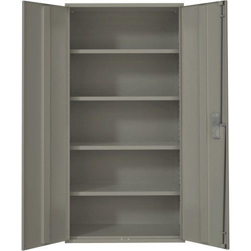 Armoire de rangement Hi-Boy, Acier, 4 Tablettes, 72" h x 36" la x 18" P, Gris Les Fournitures Industrielles Méga