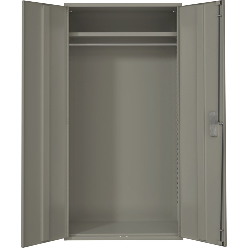 Armoire garde-robe, Acier, 36" la x 18" p x 72" h, Gris Les Fournitures Industrielles Méga
