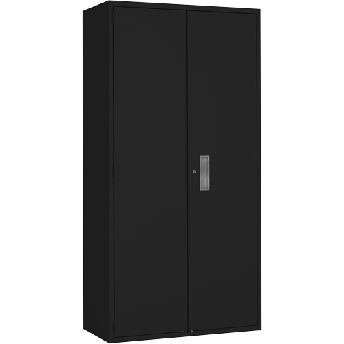Armoire de rangements combin&eacute;s, Acier, 6 Tablettes, 72" h x 36" la x 18" P, Noir Les Fournitures Industrielles Méga