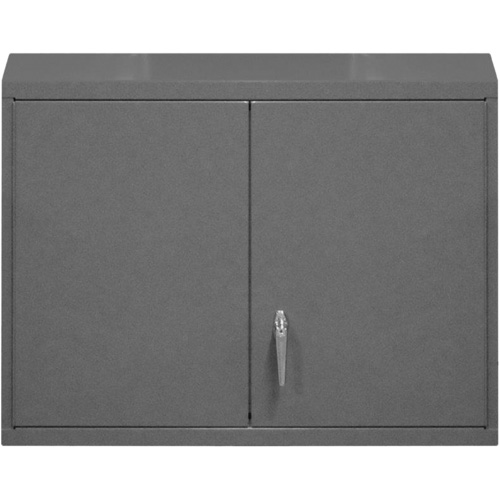 Wall-Mounted Cabinet, 27" H x 29-7/8" W x 13-11/16" D, 2 Shelves, Steel, Grey Les Fournitures Industrielles Méga