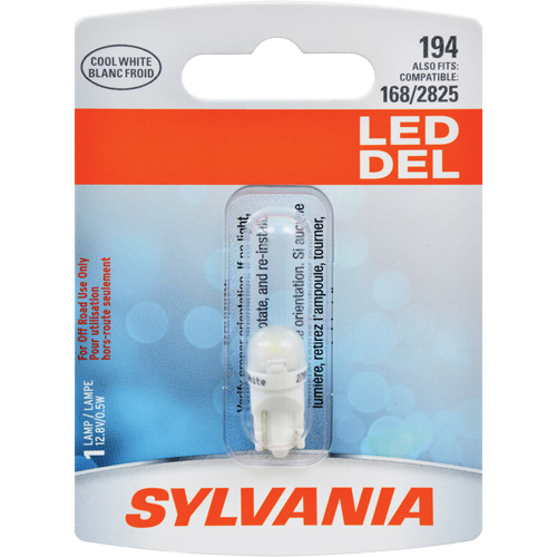 194 Mini-ampoule automobile, DEL, 0,5 W/12,8 W, Blanc Les Fournitures Industrielles Méga