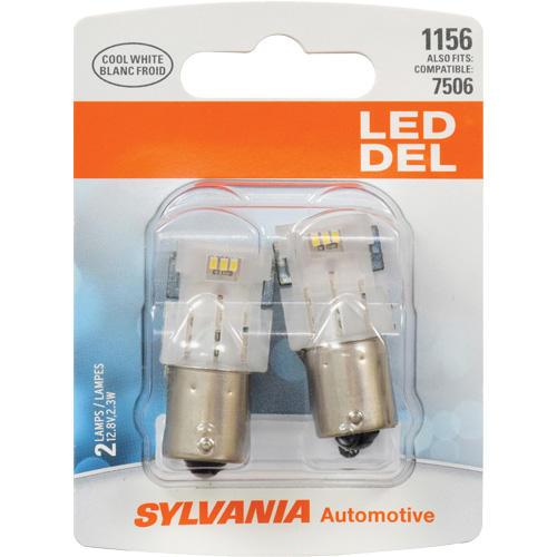1156 Mini-ampoule automobile, DEL, 12,8 W/2,3 W, Blanc Les Fournitures Industrielles Méga