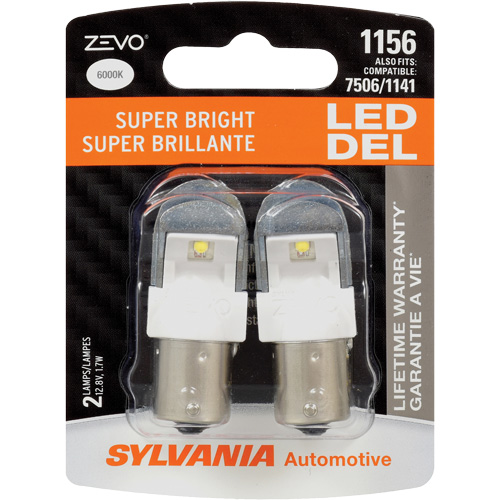 1156 Mini-ampoule automobile Zevo, DEL, 1,7 W, Blanc Les Fournitures Industrielles Méga