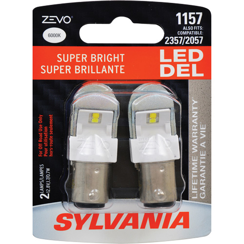 1157 Mini-ampoule automobile Zevo, DEL, 1,7 W, Blanc Les Fournitures Industrielles Méga