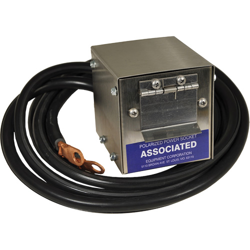 Plug-In Polarized Stainless Steel Socket Box for Model 6139, 4 AWG, 5' Cable Les Fournitures Industrielles Méga