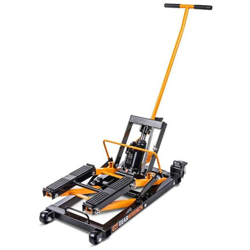 ATV and Motorcycle Jack, 0.75 Ton(s) Capacity, 4-2/3" Lowered, 14-1/2" Raised, Manual Hydraulic Les Fournitures Industrielles Méga