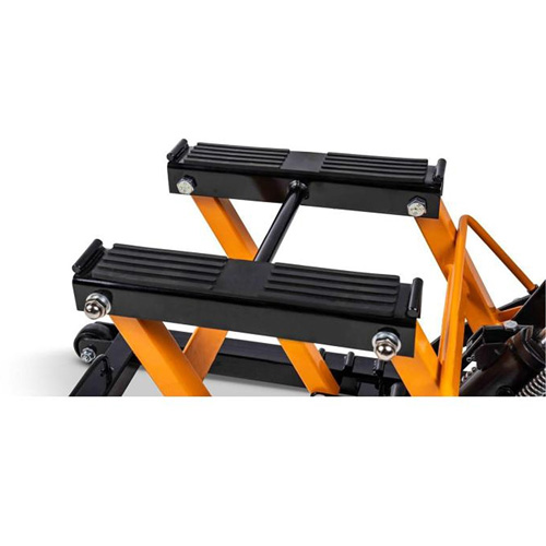 ATV and Motorcycle Jack, 0.75 Ton(s) Capacity, 4-2/3" Lowered, 14-1/2" Raised, Manual Hydraulic Les Fournitures Industrielles Méga