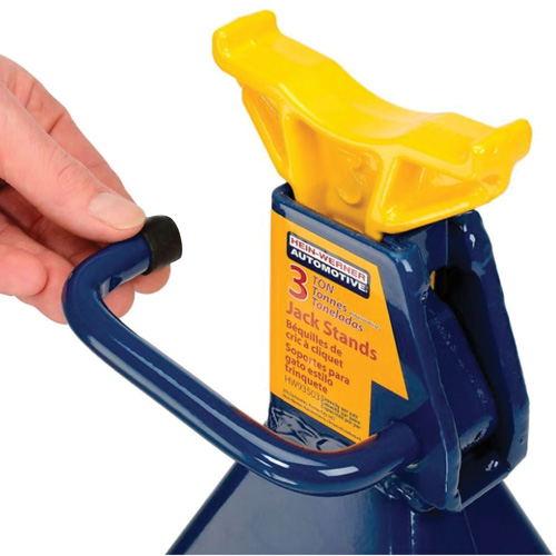 Jack Stand, Locking Handle/Ratchet, 3 tons Capacity, 19" H Les Fournitures Industrielles Méga