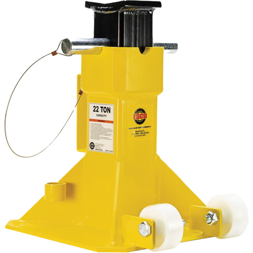 EZ-Wheel Jack Stand, Locking Pin, 22 Tons Capacity, 13-1/2" - 20" H Les Fournitures Industrielles Méga