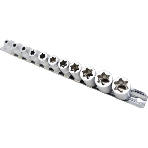 Flat-Cut E-"Star" Socket Set, 11 Pieces, 3/8" Drive Size Les Fournitures Industrielles Méga
