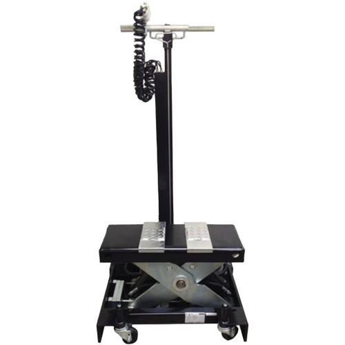 Cric de service de plancher &agrave; profil bas, 12 tonne(s) Capacit&eacute;, 7-1/2" Abaiss&eacute;e, 15" &eacute;lev&eacute;e, Air comprim&eacute;/hydraulique Les Fournitures Industrielles Méga