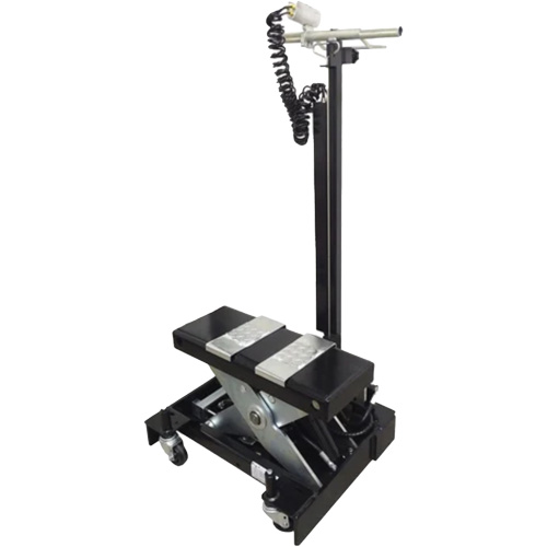Cric de service de plancher &agrave; profil bas, 12 tonne(s) Capacit&eacute;, 7-1/2" Abaiss&eacute;e, 15" &eacute;lev&eacute;e, Air comprim&eacute;/hydraulique Les Fournitures Industrielles Méga
