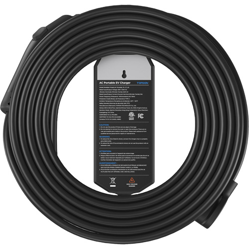 Fiche NEMA 6-50 portable PulseQ AC, 32 A, Niveau 2 CA, Connecteur Type 1 (SAE J1772) Les Fournitures Industrielles Méga