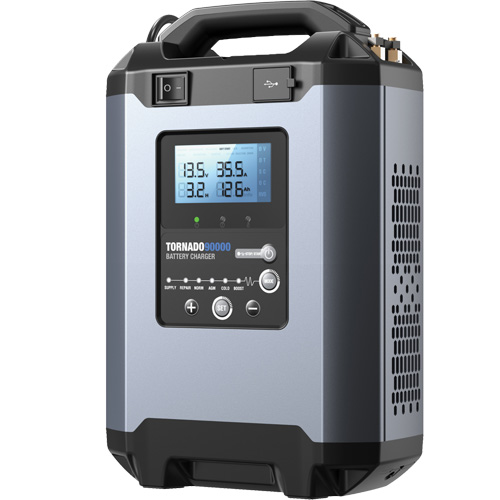 Alimentation stable 90 A et chargeur intelligent 12 V/24 V Tornado90000 Les Fournitures Industrielles Méga