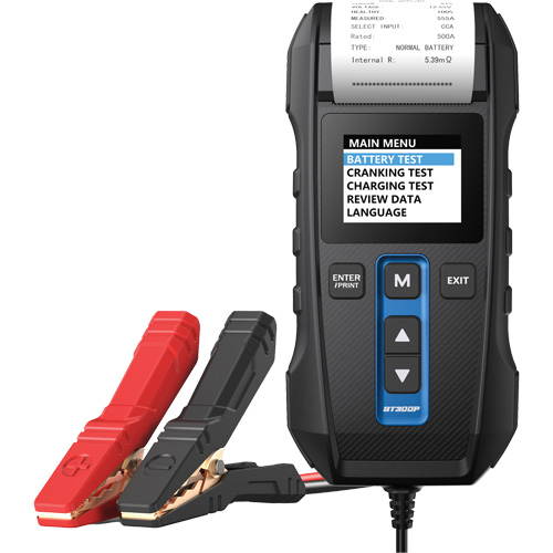 BT300P Battery, Charging & Cranking System Tester with Printer Les Fournitures Industrielles Méga