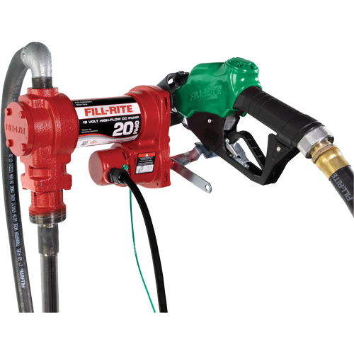Pompe de transfert de carburant 12 V avec pistolet Les Fournitures Industrielles Méga