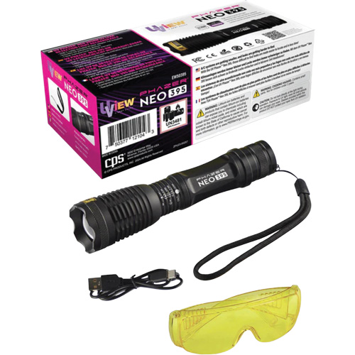 Lampe UV rechargeable pour la d&eacute;tection des fuites UView Phazer NEO 395 Les Fournitures Industrielles Méga