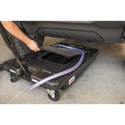 Drain d'huile portable en polypropyl&egrave;ne &agrave; profil bas Les Fournitures Industrielles Méga
