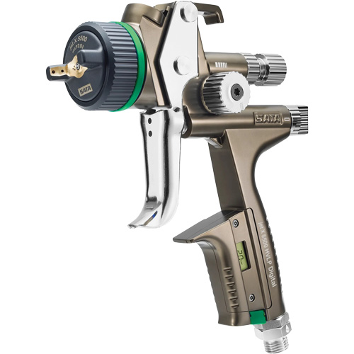 Pistolet de peinture de premi&egrave;re qualit&eacute; pour peinture automobile avec psi num&eacute;rique X5500 HVLP 1,2 I RPS D, Entr&eacute;e d'air 1/4" NPT, 15,19 pi³/min, Capacit&eacute; 0,6 L/0,9 L, 0,17 psi Les Fournitures Industrielles Méga