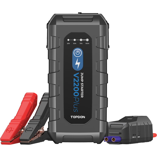 V2200Plus 2-en-1: d&eacute;marreur de secours 2200 A de pointe, testeur de batterie et de syst&egrave;me Les Fournitures Industrielles Méga