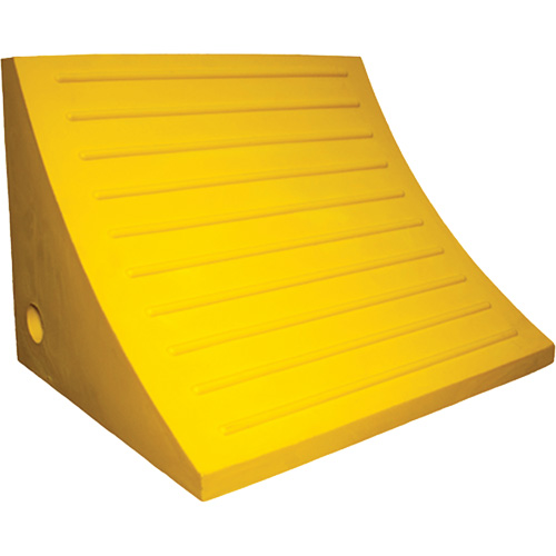 Cale de roue, Polyur&eacute;thane, Jaune, 15-1/4" la x 12-1/8'' p x 10-3/4" h Les Fournitures Industrielles Méga