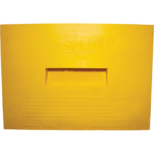 Cale de roue, Polyur&eacute;thane, Jaune, 15-1/4" la x 12-1/8'' p x 10-3/4" h Les Fournitures Industrielles Méga