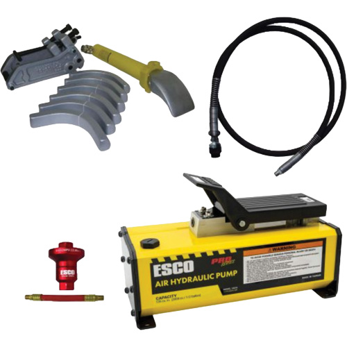 Ensemble de t&ecirc;te de brise-talon pour pneus g&eacute;ants avec pompe hydraulique de 1/2 gallon Les Fournitures Industrielles Méga