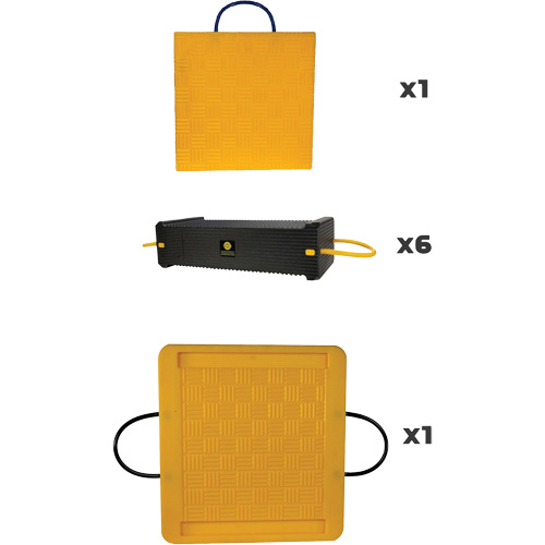 8-Piece CribLok Composite Cribbing System Kit Les Fournitures Industrielles Méga