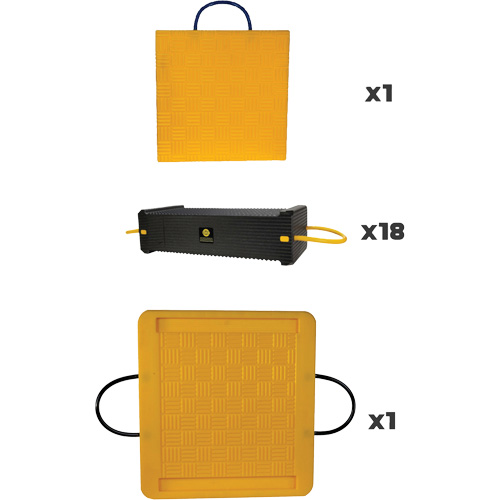 20-Piece CribLok Composite Cribbing System Kit Les Fournitures Industrielles Méga