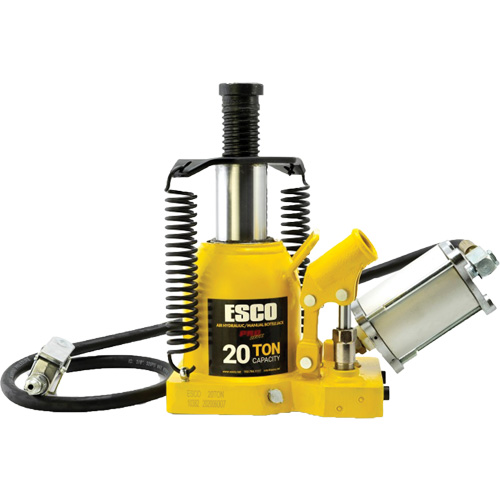 Cric bouteille de s&eacute;rie Pro "Shorty", 20 tonne(s), Air comprim&eacute;/hydraulique, 12-5/8" Hauteur &eacute;lev&eacute;e Les Fournitures Industrielles Méga