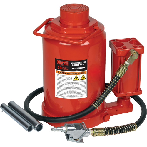 Standard Height Bottle Jack, 50 Ton(s), Air Hydraulic, 19" Raised Height Les Fournitures Industrielles Méga