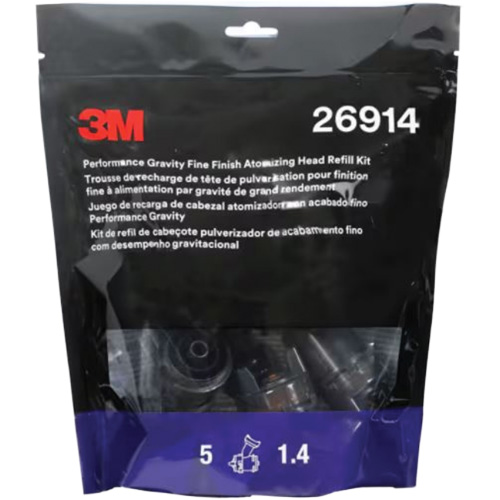 Performance Gravity Fine Finish Atomizing Head - Orange Les Fournitures Industrielles Méga