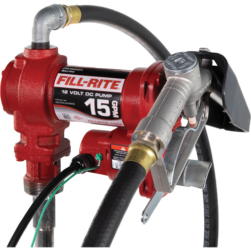 Pompe de transfert de carburant 12 V CC avec pistolet Les Fournitures Industrielles Méga