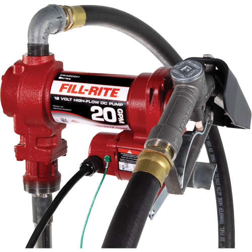 12V DC Fuel Transfer Pump with Nozzle Les Fournitures Industrielles Méga