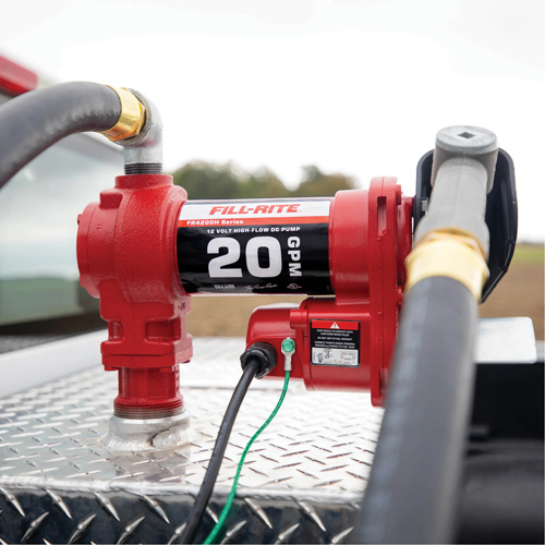 12V DC Fuel Transfer Pump with Nozzle Les Fournitures Industrielles Méga