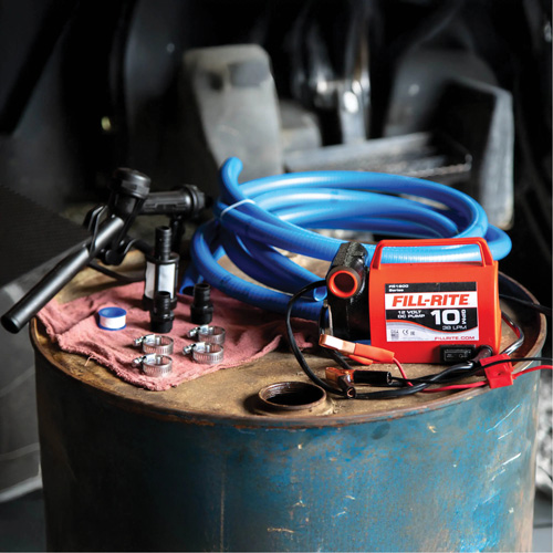 12V DC Fuel Transfer Pump with Nozzle Les Fournitures Industrielles Méga