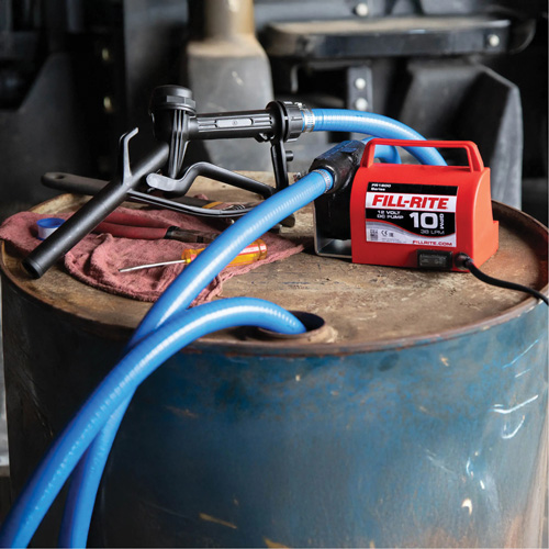 12V DC Fuel Transfer Pump with Nozzle Les Fournitures Industrielles Méga