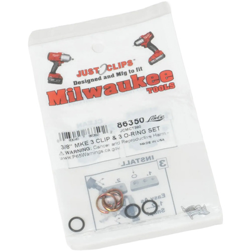 Jeu de clips et joints toriques de 3/8 po pour Milwaukee Les Fournitures Industrielles Méga